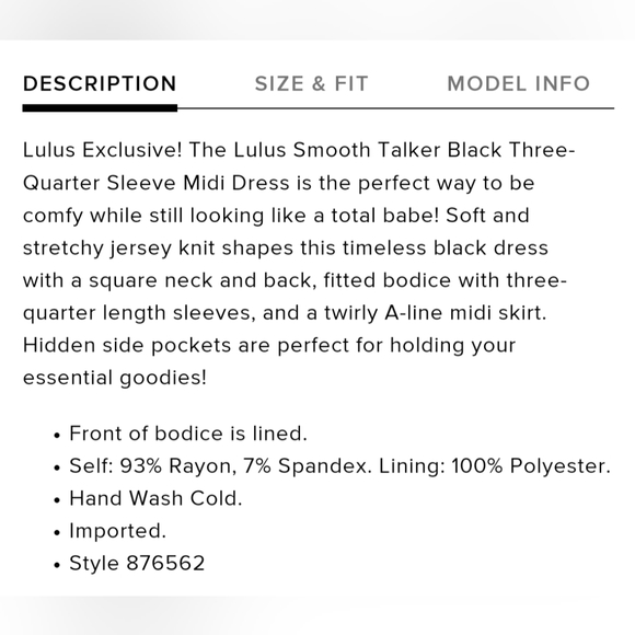 Lulu's Smooth Talker Dress SzL - Picture 9 of 10